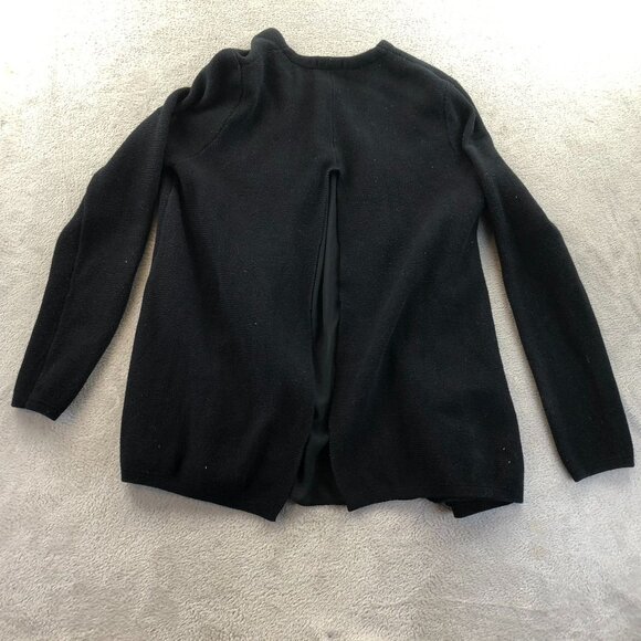 Lucky Brand Women's Cardigan Sweater Small Black Open Front Long Sleeve - Picture 11 of 11